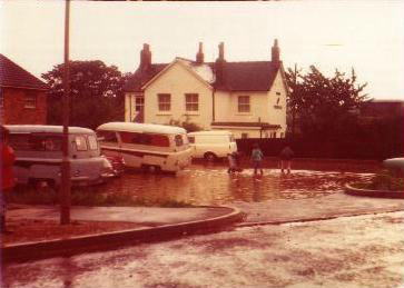 Flooding in Page Close. Date - 1980?