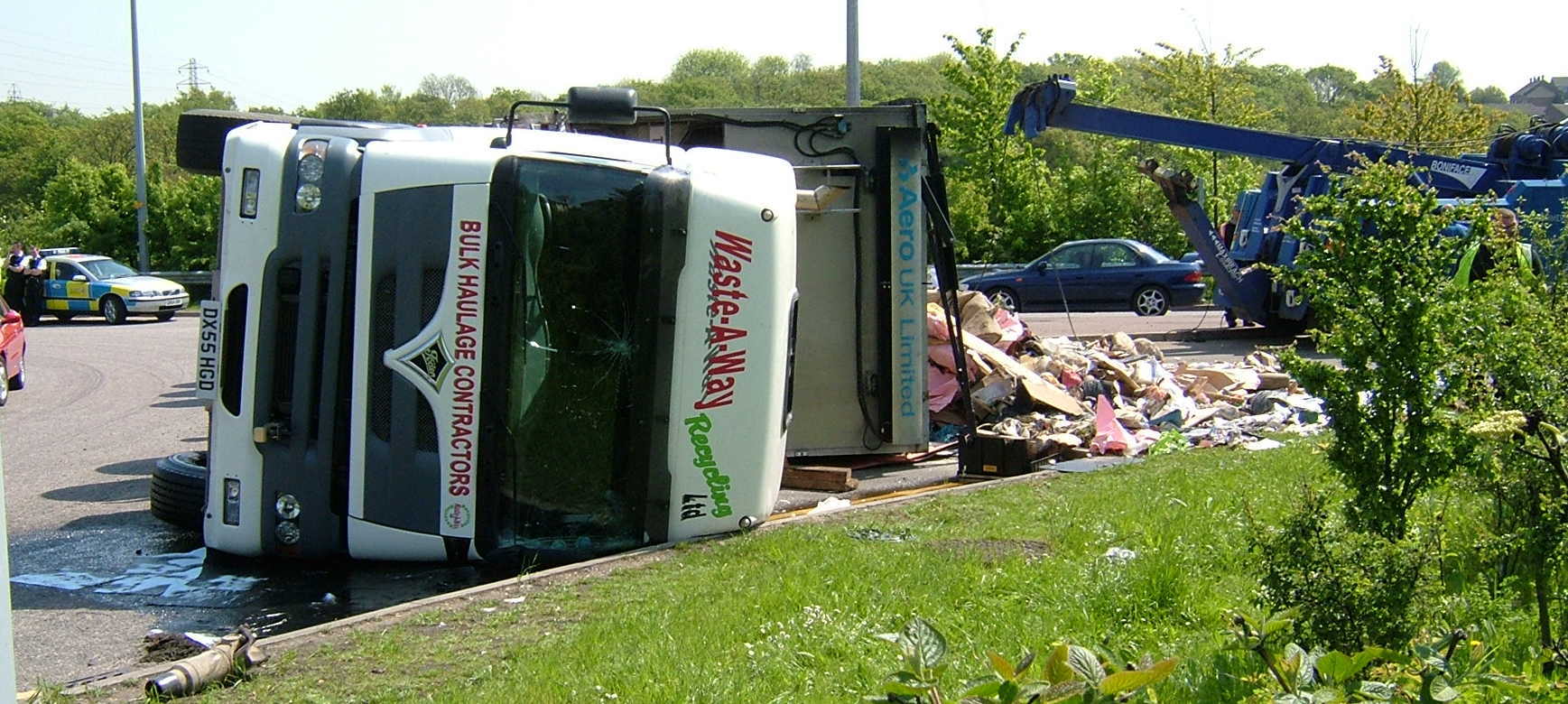 Overturned Lorry at Hope Cottages 2006